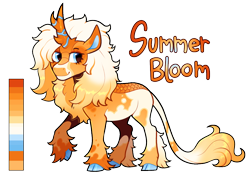 Size: 1000x700 | Tagged: safe, artist:lastnight-light, oc, oc only, oc:summer bloom, kirin, female, simple background, solo, transparent background