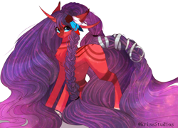 Size: 4907x3541 | Tagged: safe, artist:krissstudios, oc, oc only, oc:summer stars, pony, unicorn, absurd resolution, female, impossibly long hair, long hair, long mane, mare, simple background, solo, white background