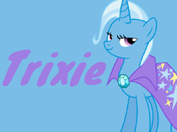 Size: 956x715 | Tagged: safe, artist:joelleart13, trixie, pony, unicorn, g4, cape, clothes, eyes open, gem, smiling, stars