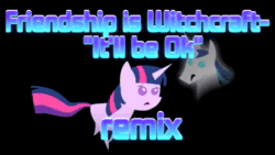 Size: 1280x720 | Tagged: safe, edit, edited screencap, screencap, shining armor, twilight sparkle, pony, unicorn, friendship is witchcraft, g4, it'll be ok, remix, song, sound, sound only, spoilers for another series, unicorn twilight, webm