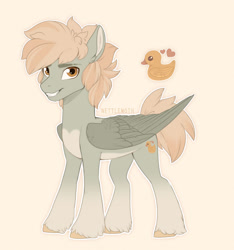 Size: 1024x1093 | Tagged: safe, artist:nettlemoth, oc, oc only, oc:chick meadowthatch, pegasus, pony, g5, male, solo, stallion