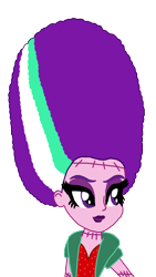Size: 1746x3094 | Tagged: safe, edit, editor:ktd1993, aria blaze, equestria girls, g4, beehive hairdo, bride of frankenstein, cropped, simple background, transparent background