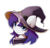 Size: 2600x2500 | Tagged: safe, artist:ifmsoul, oc, oc only, pony, unicorn, bust, clothes, eye clipping through hair, eyeshadow, female, hat, high res, makeup, mare, portrait, simple background, solo, transparent background, witch hat