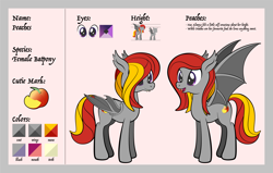 Size: 5446x3463 | Tagged: safe, artist:alexdti, oc, oc only, oc:peaches, bat pony, pony, female, mare, reference sheet, solo