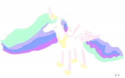 Size: 2314x1444 | Tagged: safe, artist:dark shadow, princess celestia, alicorn, pony, g4, minimalist, solo, spread wings, wings