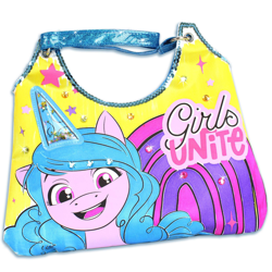 Size: 2000x2000 | Tagged: safe, izzy moonbow, pony, unicorn, g5, official, female, high res, mare, merchandise, purse, target (store), text