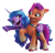 Size: 446x429 | Tagged: safe, izzy moonbow, sunny starscout, earth pony, pony, unicorn, g5, my little pony: a new generation, official, female, mare, simple background, stock render, transparent background, volumetric mouth