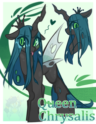 Size: 748x964 | Tagged: safe, artist:drawtheuniverse, queen chrysalis, changeling, changeling queen, g4, :p, crown, female, jewelry, regalia, solo, tongue out, transparent wings, wings