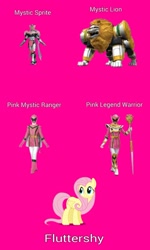 Size: 1081x1807 | Tagged: safe, fluttershy, pony, g4, female, legend magipink, legend warrior, magifairy, magilion, magimajin, magipink, magiranger, mahou sentai magiranger, mystic force, mystic lion, mystic sprite, mystic titan, needs more saturation, photo, pink ranger, power rangers, power rangers mystic force, solo, super sentai