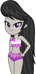 Size: 2800x5700 | Tagged: safe, artist:emeraldblast63, octavia melody, equestria girls, equestria girls series, forgotten friendship, g4, spring breakdown, spoiler:eqg series (season 2), belly button, bikini, clothes, female, hand on hip, legs together, simple background, solo, swimsuit, transparent background, vector