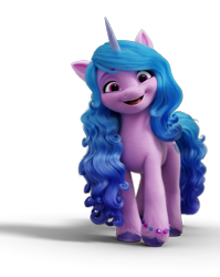 Size: 1723x2170 | Tagged: safe, izzy moonbow, pony, unicorn, g5, my little pony: a new generation, official, cute, female, izzybetes, looking at you, mare, simple background, smiling, smiling at you, solo, stock render, transparent background