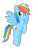 Size: 1960x2581 | Tagged: safe, artist:banquo0, rainbow dash, pegasus, pony, g4, female, flying, gritted teeth, nervous, simple background, solo, spread wings, transparent background, wings, yikes