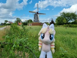 Size: 2048x1536 | Tagged: safe, artist:xeto_de, oc, oc:lily allure, irl, netherlands, photo, plushie, windmill