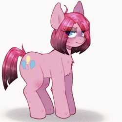 Size: 1136x1136 | Tagged: safe, artist:mclovin, pinkie pie, earth pony, pony, g4, pinkamena diane pie, short mane, short tail, solo