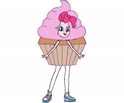 Size: 2388x1987 | Tagged: safe, artist:kigtoons, pinkie pie, equestria girls, g4, clothes, costume, cupcake, cupcake costume, food, food costume, simple background, solo, white background