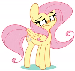Size: 2099x2000 | Tagged: safe, artist:kindakismet, fluttershy, pegasus, pony, g4, female, high res, mare, panicking, solo