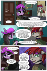 Size: 724x1103 | Tagged: safe, artist:candyclumsy, oc, oc only, oc:ebony star, earth pony, pony, unicorn, comic:revolution of harmony, door, female, male, map, mare, rebels, stallion