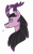 Size: 2142x3472 | Tagged: safe, artist:agdapl, oc, oc only, kirin, bags under eyes, bust, female, frown, high res, horn, kirin oc, simple background, solo, transparent background