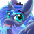 Size: 500x500 | Tagged: safe, artist:inspiredpixels, princess luna, alicorn, pony, g4, animated, blinking, bust, eye clipping through hair, eyebrows, eyebrows visible through hair, female, food, gif, ice cream, licking, looking at you, mare, popsicle, portrait, sea salt ice cream, simple background, smiling, smiling at you, solo, starry eyes, tongue out, transparent background, wingding eyes