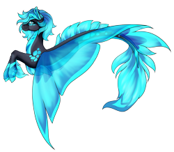 Size: 4021x3508 | Tagged: safe, artist:oneiria-fylakas, oc, oc only, oc:astrum, seapony (g4), blue eyes, blue mane, blue wings, digital art, dorsal fin, fin wings, fins, fish tail, flowing tail, seaponified, simple background, solo, species swap, tail, transparent background, wings