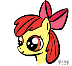 Size: 764x696 | Tagged: safe, artist:vsabbath, apple bloom, earth pony, pony, g4, bust, female, filly, portrait, sketch, solo