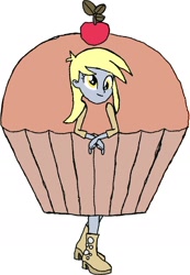 Size: 1156x1667 | Tagged: safe, artist:kigtoons, derpy hooves, equestria girls, g4, clothes, costume, derpy is a muffin, food, food costume, muffin, muffin costume