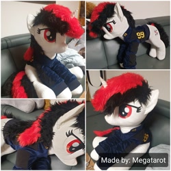 Size: 2880x2880 | Tagged: safe, artist:megatarot, oc, oc only, oc:blackjack, oc:littlepip, pony, unicorn, fallout equestria, fallout equestria: project horizons, clothes, fanfic art, high res, irl, jumpsuit, life size, photo, plushie, stable-tec, vault suit