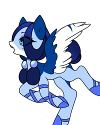 Size: 582x728 | Tagged: safe, artist:tessa_key_, oc, oc only, pegasus, pony, collaboration, eye clipping through hair, eyelashes, open mouth, pegasus oc, solo, two toned wings, wings