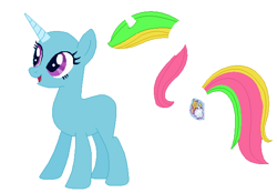 Size: 614x428 | Tagged: safe, artist:firestarartist, whistle wishes, pony, unicorn, g3, g4, base, g3 to g4, generation leap, open mouth, simple background, solo, white background