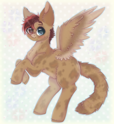 Size: 1010x1100 | Tagged: safe, artist:saltyvity, oc, oc only, ocelot, pegasus, pony, cute, full body, piercing, solo, sparkles