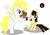 Size: 5899x4095 | Tagged: safe, artist:kyoshyu, surprise, wild fire, pegasus, pony, g4, absurd resolution, duo, duo female, female, mare, one eye closed, paintbrush, simple background, tongue out, transparent background