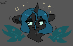 Size: 672x423 | Tagged: safe, artist:kokoaapuff, queen chrysalis, changeling, changeling queen, g4, alternate hairstyle, female, floating wings, lidded eyes, short hair, solo, sparkles, spread wings, wings