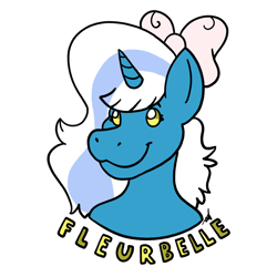 Size: 2048x2048 | Tagged: safe, artist:jukebaron, oc, oc:fleurbelle, alicorn, pony, alicorn oc, bow, female, hair bow, high res, horn, mare, simple background, transparent background, wings, yellow eyes