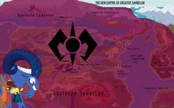 Size: 2169x1355 | Tagged: safe, bray, grogar, donkey, sheep, g4, alternate timeline, alternate universe, emperor grogar, empire, empire of tambelon, equestria, male, map, ram, renamed, tambelon