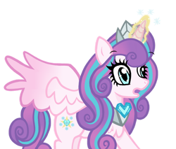 Size: 968x825 | Tagged: safe, artist:candyandflurry, princess flurry heart, alicorn, pony, g4, female, glowing horn, horn, magic, mare, older, older flurry heart, open mouth, simple background, solo, spread wings, story included, transparent background, wings