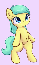 Size: 331x548 | Tagged: safe, anonymous artist, barley barrel, earth pony, pony, g4, bipedal, female, filly, race swap, solo, standing on two hooves, style emulation, wingless