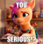 Size: 1407x1440 | Tagged: safe, edit, edited screencap, screencap, sunny starscout, earth pony, pony, g5, my little pony: a new generation, spoiler:my little pony: a new generation, 3d, caption, female, image macro, j.k. simmons, male, mare, solo, spider-man, text, text edit