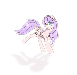 Size: 2000x1965 | Tagged: safe, artist:auroranovasentry, oc, oc only, oc:violet star, pegasus, pony, female, mare, simple background, solo, white background