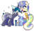 Size: 2542x2289 | Tagged: safe, artist:kb-gamerartist, oc, oc only, oc:elizabat stormfeather, oc:mish-mash, alicorn, bat pony, bat pony alicorn, pony, alicorn oc, bat pony oc, bat wings, bipedal, birthday, birthday gift, box, clothes, collar, duo, ear piercing, earring, eyeshadow, female, freckles, hat, high res, hoodie, horn, jewelry, makeup, mare, markings, multicolored hair, open mouth, party hat, piercing, present, rainbow socks, shirt, simple background, socks, striped socks, t-shirt, transparent background, uwu, wings