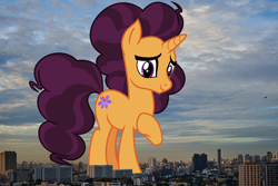 Size: 3000x2003 | Tagged: safe, artist:cheezedoodle96, artist:thegiantponyfan, edit, saffron masala, pony, unicorn, g4, bangkok, female, giant pony, giant unicorn, giantess, high res, highrise ponies, irl, macro, mare, mega giant, photo, ponies in real life, thailand