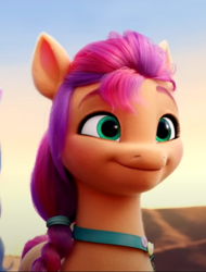 Size: 394x518 | Tagged: safe, screencap, sunny starscout, earth pony, pony, g5, my little pony: a new generation, spoiler:my little pony: a new generation, 3d, cropped, cute, excited, female, mare, smiling, solo, sunnybetes