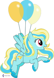 Size: 4000x5700 | Tagged: safe, alternate version, artist:parclytaxel, artist:starponys87, oc, oc only, oc:blazey blue, pegasus, pony, .svg available, absurd resolution, alternate hairstyle, balloon, female, flying, mare, monthly reward, raised hoof, simple background, smiling, solo, transparent background, unshorn fetlocks, vector