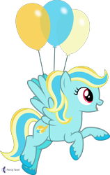 Size: 4000x6343 | Tagged: safe, alternate version, artist:parclytaxel, artist:starponys87, oc, oc only, oc:blazey blue, pegasus, pony, .svg available, absurd resolution, alternate hairstyle, balloon, female, flying, mare, monthly reward, raised hoof, simple background, smiling, solo, transparent background, unshorn fetlocks, vector