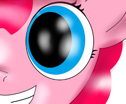 Size: 1288x1072 | Tagged: safe, artist:spirodraw, pinkie pie, earth pony, pony, g4, bust, close-up, extreme close-up, eyelashes, female, grin, mare, smiling, solo
