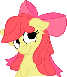 Size: 1514x1742 | Tagged: safe, artist:bobdude0, artist:jerick, apple bloom, earth pony, pony, g4, bow, female, filly, floppy ears, hair bow, simple background, solo, transparent background, vector