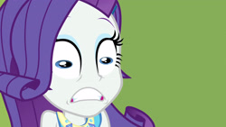 Size: 3410x1920 | Tagged: safe, screencap, rarity, best trends forever, best trends forever: rainbow dash, equestria girls, g4, my little pony equestria girls: better together, close-up, faic, female, great moments in animation, lockers, rarity is best facemaker, rarity peplum dress, solo, teeth