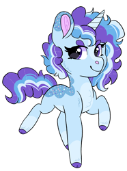 Size: 1122x1511 | Tagged: safe, artist:moccabliss, oc, oc only, oc:confetti dazzle, pony, unicorn, female, filly, magical lesbian spawn, offspring, parent:pinkie pie, parent:trixie, parents:trixiepie, simple background, solo, transparent background