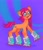 Size: 1762x2048 | Tagged: safe, artist:p0nyplanet, sunny starscout, earth pony, pony, g5, my little pony: a new generation, blushing, braid, cute, ear fluff, female, heart eyes, mare, open mouth, roller skates, solo, sunnybetes, wingding eyes