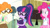 Size: 3410x1920 | Tagged: safe, screencap, pinkie pie, sci-twi, scribble dee, twilight sparkle, best trends forever, best trends forever: twilight sparkle, equestria girls, g4, my little pony equestria girls: better together, book, bowtie, clothes, cutie mark, cutie mark on clothes, female, geode of sugar bombs, geode of telekinesis, glasses, magical geodes, ponytail, tank top, that girl sure does love books