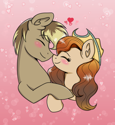 Size: 3024x3278 | Tagged: safe, artist:dreamy990, oc, oc only, pony, bust, female, high res, male, mare, oc x oc, portrait, shipping, stallion
